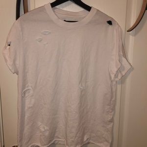 White vintage distressed shirt